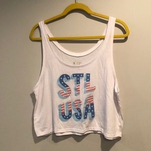 stl usa crop tank